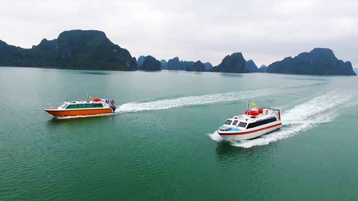 Du khách sẽ di chuyển từ cảng Ao Tiên ra Quan Lạn bằng tàu cao tốc